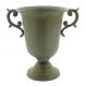 Metall-Pokal mit Plastikeinsatz 19 x 26 x 24 cm antik weiss gold 118815