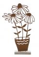Rost-Blume mit Topf 12x4x27cm, rost 121269