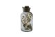 Glasflasche mit Inhalt Blume mit 10 LED Lichterkette 124272
