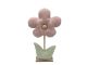 Stoff-Blume auf Base 21 x 5 x 44 cm pink 132760