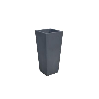 Outdoor Plast Vase Genesis H 70cm D 25cm, anthrazit, quadratisch 023257