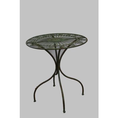 Metall-Tisch D 70 cm rötlich-grün 045867