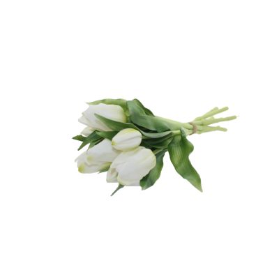 Tulpen-Bund (7) Deko 22 x 29 cm weiss 110062