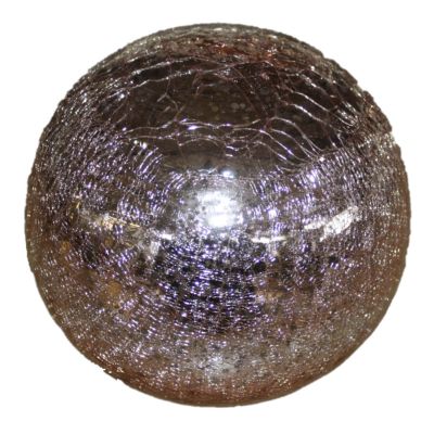 Glas-LED-Kugel mit Timer crackle 20 x 18 cm pink 112583