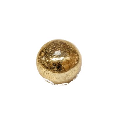 Glas-LED-Kugel mit Timer crackle 15 x 13,5 cm gold 112588