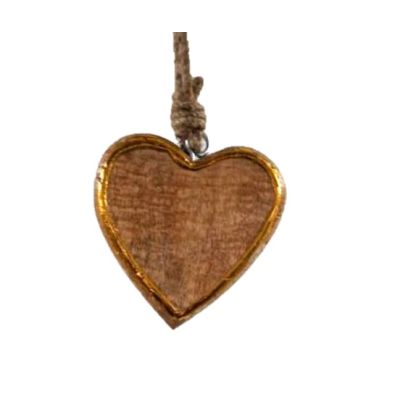 Holz-Herz zum Hängen 10x10x1cm, gold lt. burnt 118277