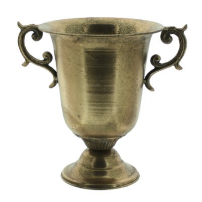 Metall-Pokal mit Plastikeinsatz 19 x 26 x 24 cm gold 112493