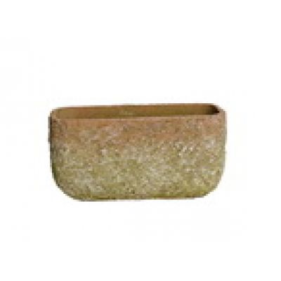 Zement-Schale Almada  23 x 12 x 11 cm sand-mossgrün 119715