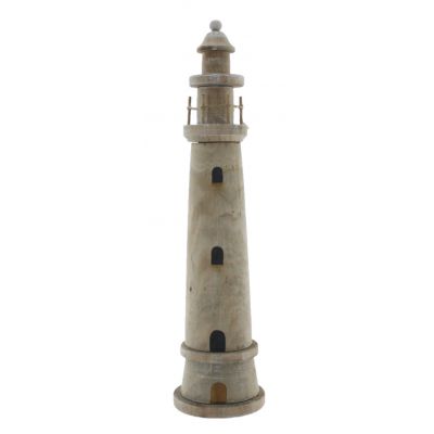 Holz-Leuchtturm 47,5 x 12 x 12 cm 121738