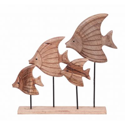 Holz-Fische auf Holzständer 51 x 48 x 6 cm 121930