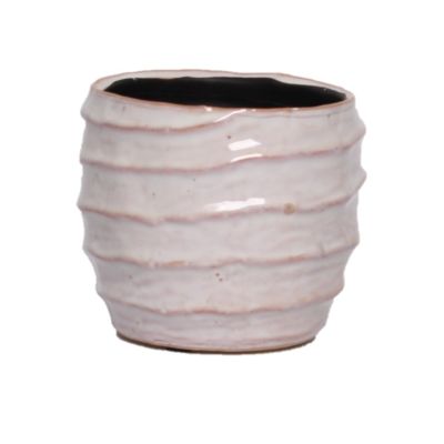 Keramiktopf Nashville  18,5x18,5x16,5cm weiß/pink 123369