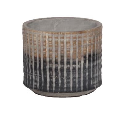Zement Topf Perth 16,5 x 14,5 cm, grau braun 123859