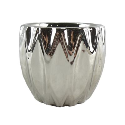 Keramiktopf Dallas  13,5 x 13,5 x 12,5 cm silber 125218