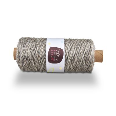 Fringe Wolle auf Papphülse 100m, grau GR02 128164