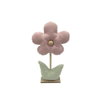 Stoff-Blume auf Base 21 x 5 x 44 cm pink 132760