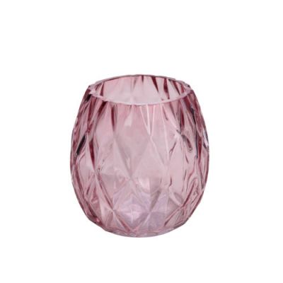 Glas Teelichthalter Belize 9x9cm, pink 133321