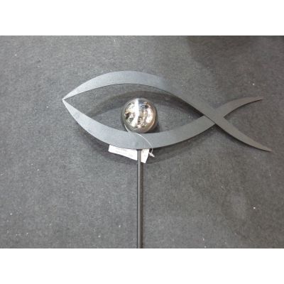 Metall-Stab Fisch 34,5 x 6 x 112,5 cm 094630